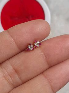 Sparkling Stud Earrings gold 18crt