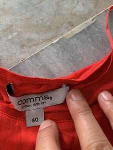 Vibrant Red Loose Fit Top
