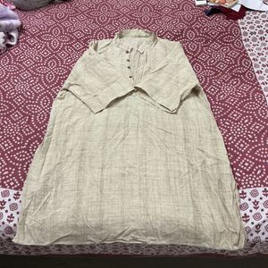 Elegant Beige Linen Kurta