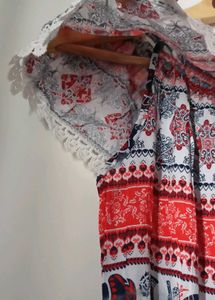 Boho Off-Shoulder Elephant Print Dress