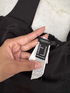 F21 Sheer Black Asthetic Corset Style Top(xs)