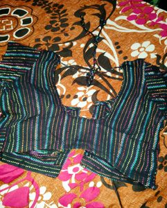 Colorful Striped Ethnic Blouse
