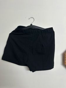 Black Wrap Skirt Shorts