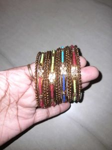 Colorful Beaded Bangles Set