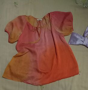 Sheer Tie Dye Korean Top