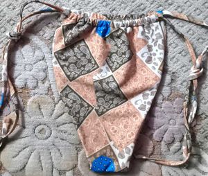 Boho Patchwork Drawstring Pouch Bag