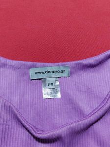 Purple Ribbed Bikini Panty