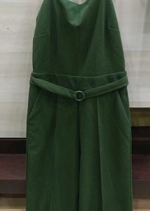 Women's Green Jumpsuit with Belt