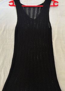 Black Crochet Tank Top