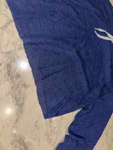 Blue Cropped Hoodie