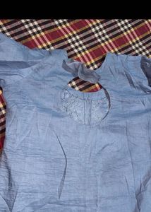Beautiful Blue Embroidered Kurta Set