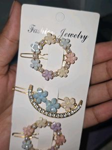 Cute Floral Hair Clips Set