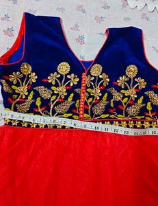 Velvet and premium Net Anarkali kurti