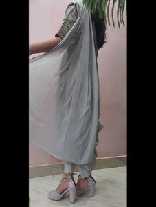 Elegant Grey indo western only kurta