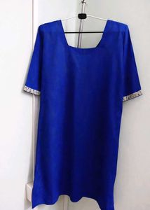 Elegant Blue Kurti With Pajama And Dupatta