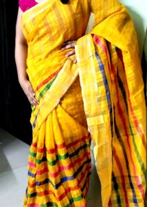 Gorgeous Yellow Saree Perfect For Haldi Event.