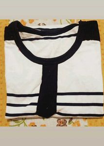 Stylish Striped Short Sleeve Top