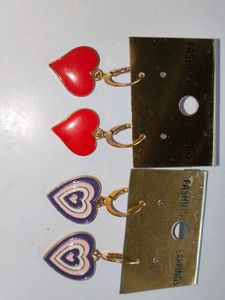 Korean Cute Heart Earrings combo