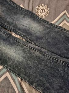 Flare Leg Acid Wash Jeans