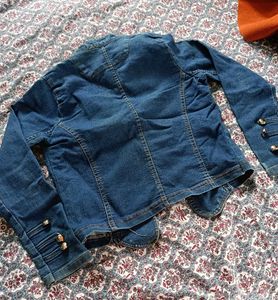 Stylish Denim Military Jacket