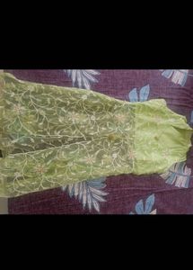 Taavi/ Biba Y2k Vintage Green Embroidered Kurta Se