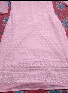 Elegant Pink Chikankari Kurta