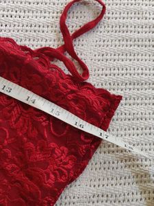 Red Lace Trim Camisole