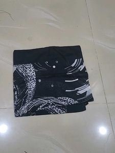 Stylish Black Saree with Abstract Print
