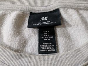 H&amp;M Relaxed Fit Grey Unisex Sweatshirt