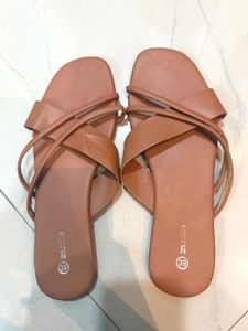 Zudio Stylish Brown Flat Sandals