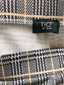 Plaid Print Slim Fit Pants