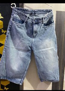 Light Wash Wide Leg Denim Culottes