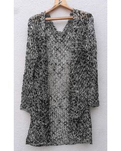 Stylish Crochet Sequin Cardigan