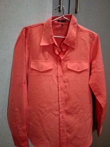 Coral Button-Down Shirt