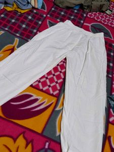 White New Plazo One Time Used