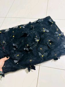 Black Embroidered Saree