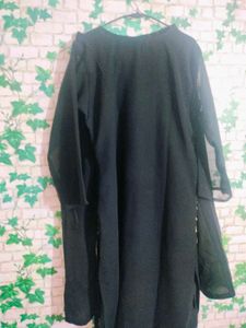 Elegant Black Embroidered Kurta Set