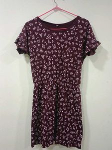 Charming Floral Print Short Dress