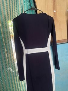 Chic Black &amp; White Long Sleeve Dress
