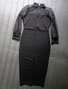 Elegant Black Midi Dress