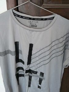 Gray Graphic Workout T-Shirt
