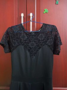 Black Lace Detail Dress