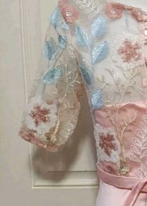 Beautiful Pink Floral Lace Dress