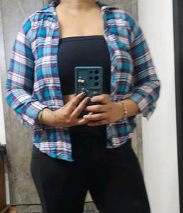 Blue Plaid Shirt