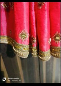 Beautiful Pink Embroidered Saree