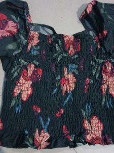 Black Floral Top