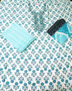 Cotton Unstitched Dress Material With Sequence