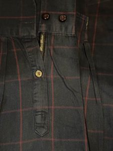 Men's Navy Plaid Button-Down Shirt