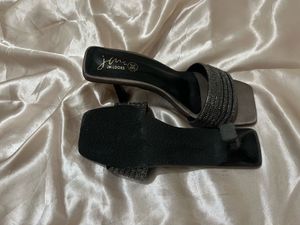 Sparkling Embellished Heeled Sandals