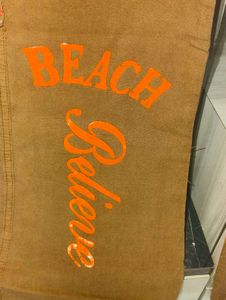Trendy Brown Cotton Cargo Pants with Text Print